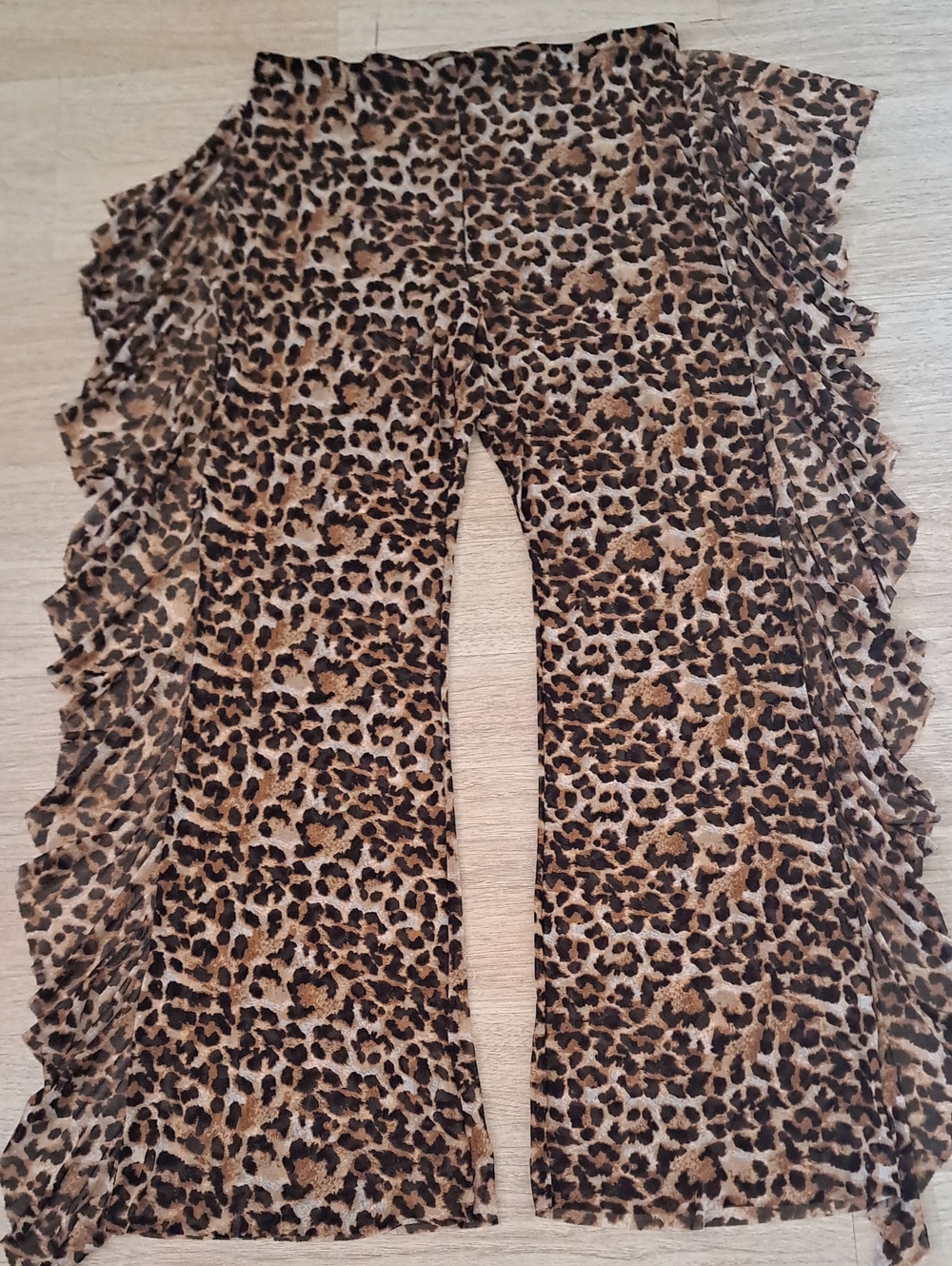 Leopard Print Flared Pants in Brown - Picture 9 of 10